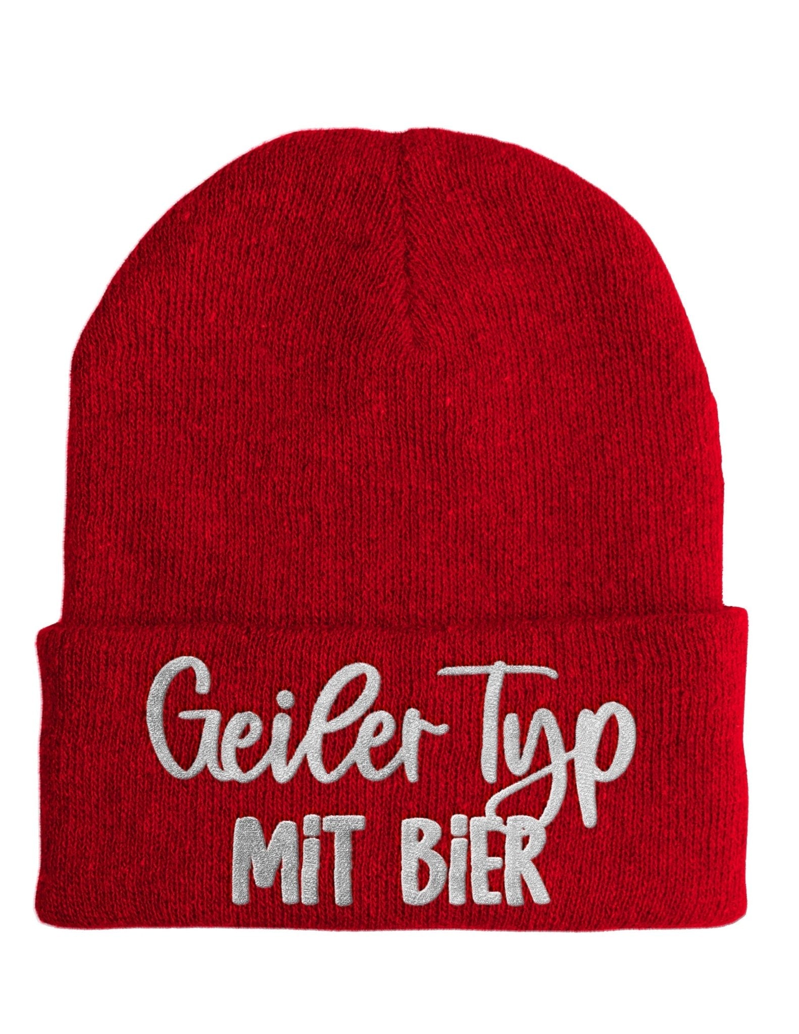 Geiler Typ mit Bier - Beanie - Mütze mit Spruch - tshirtladen - Mütze