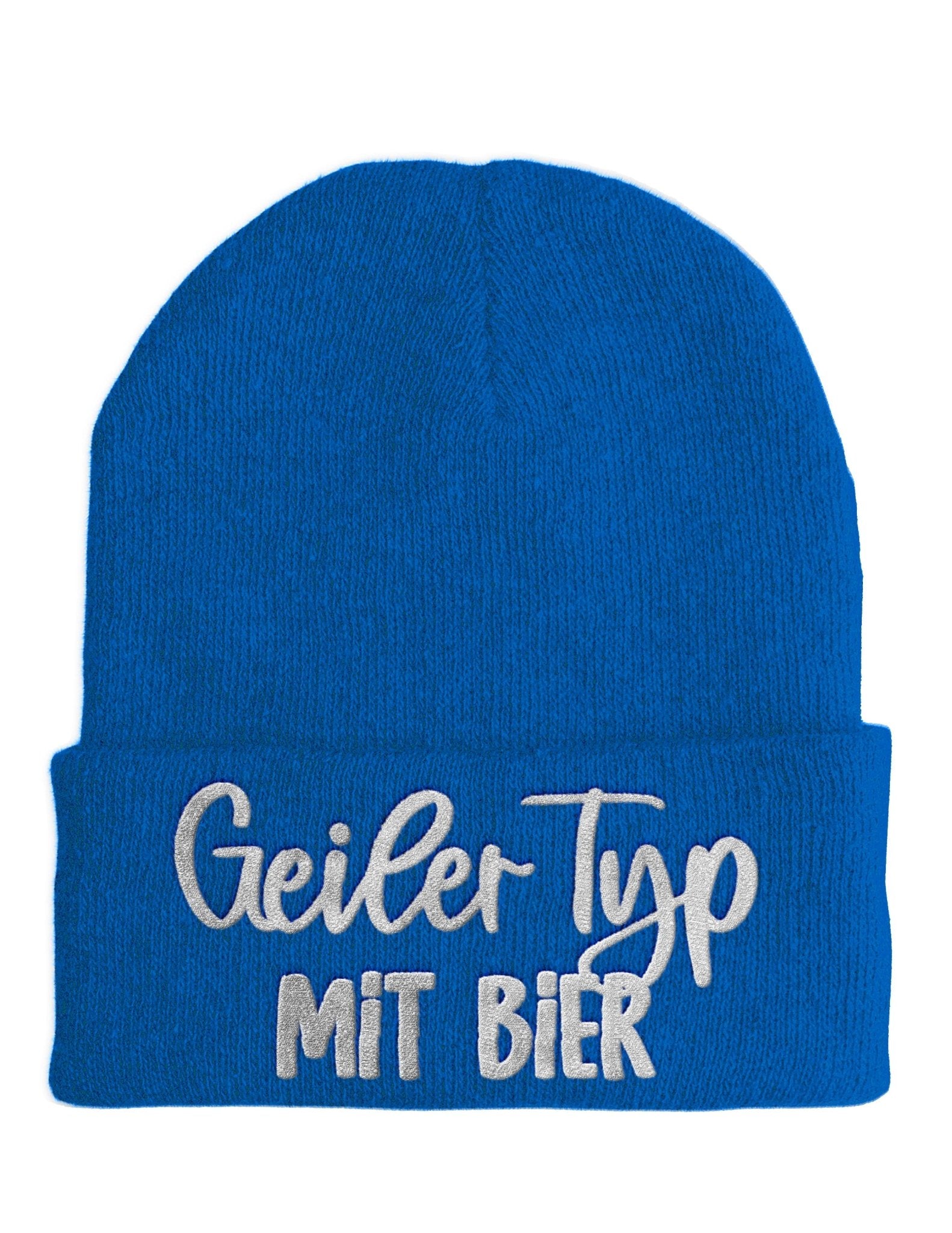 Geiler Typ mit Bier - Beanie - Mütze mit Spruch - tshirtladen - Mütze