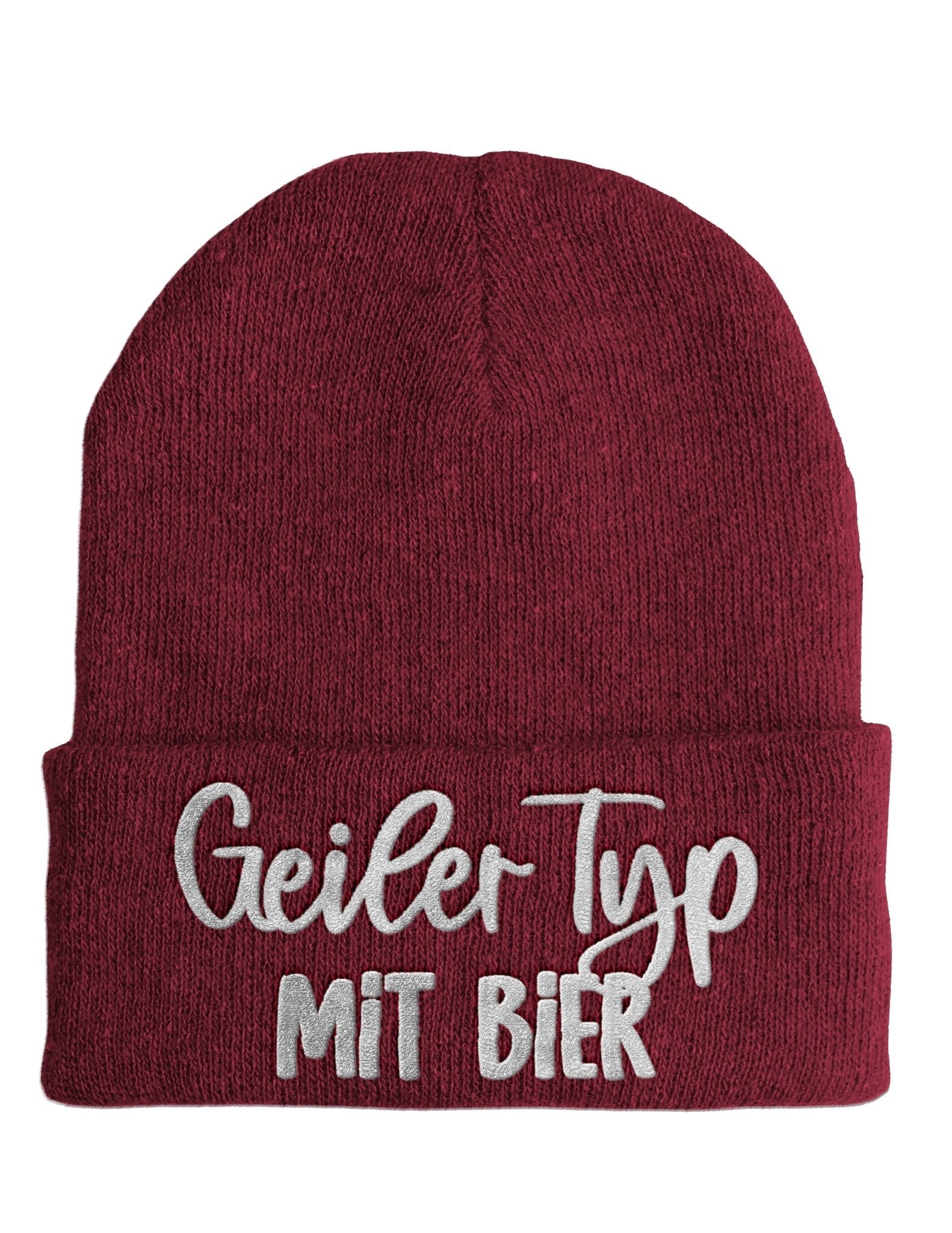 Geiler Typ mit Bier - Beanie - Mütze mit Spruch - tshirtladen - Mütze