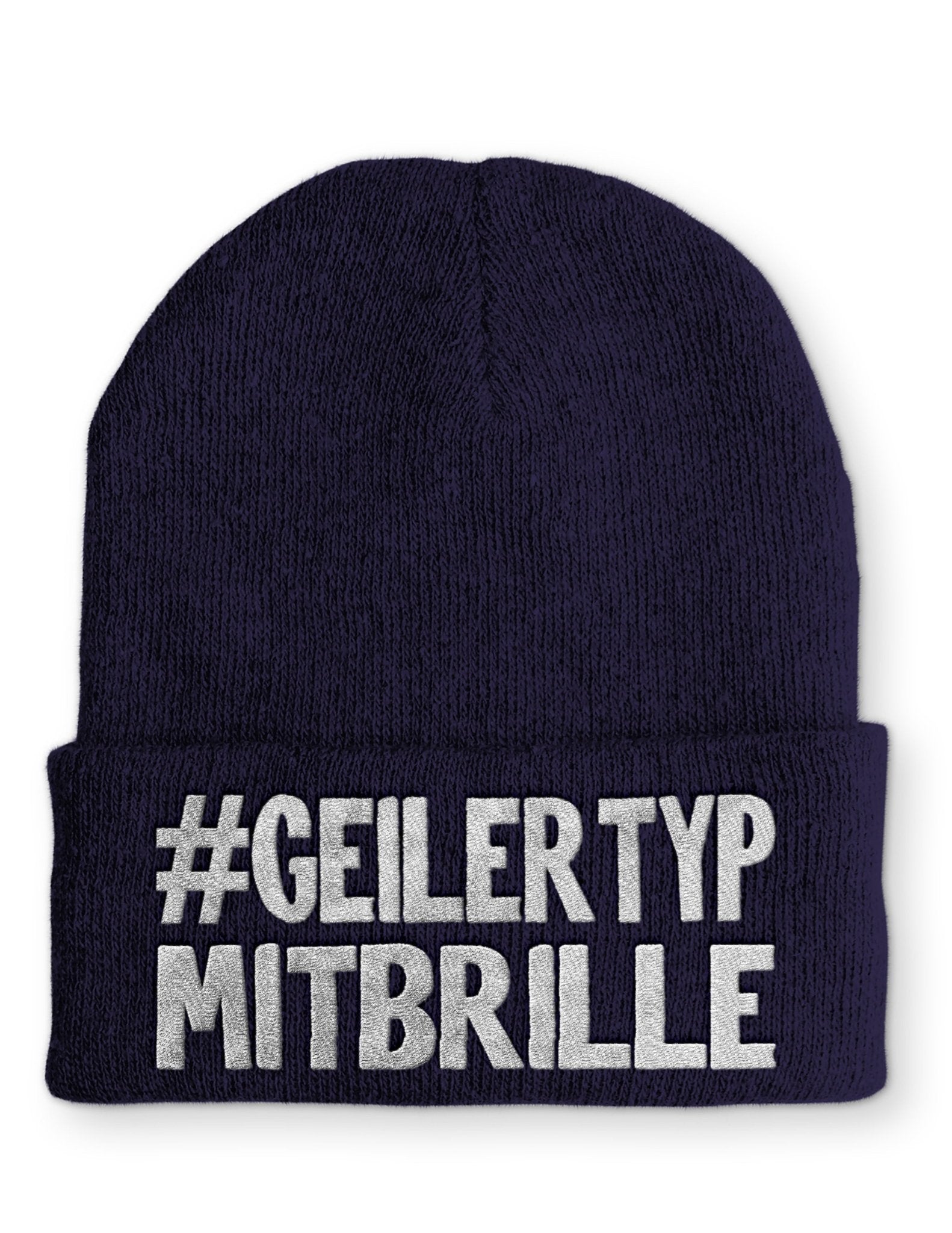 Geiler Typ mit Brille Beanie Mütze mit Spruch - tshirtladen - Mütze