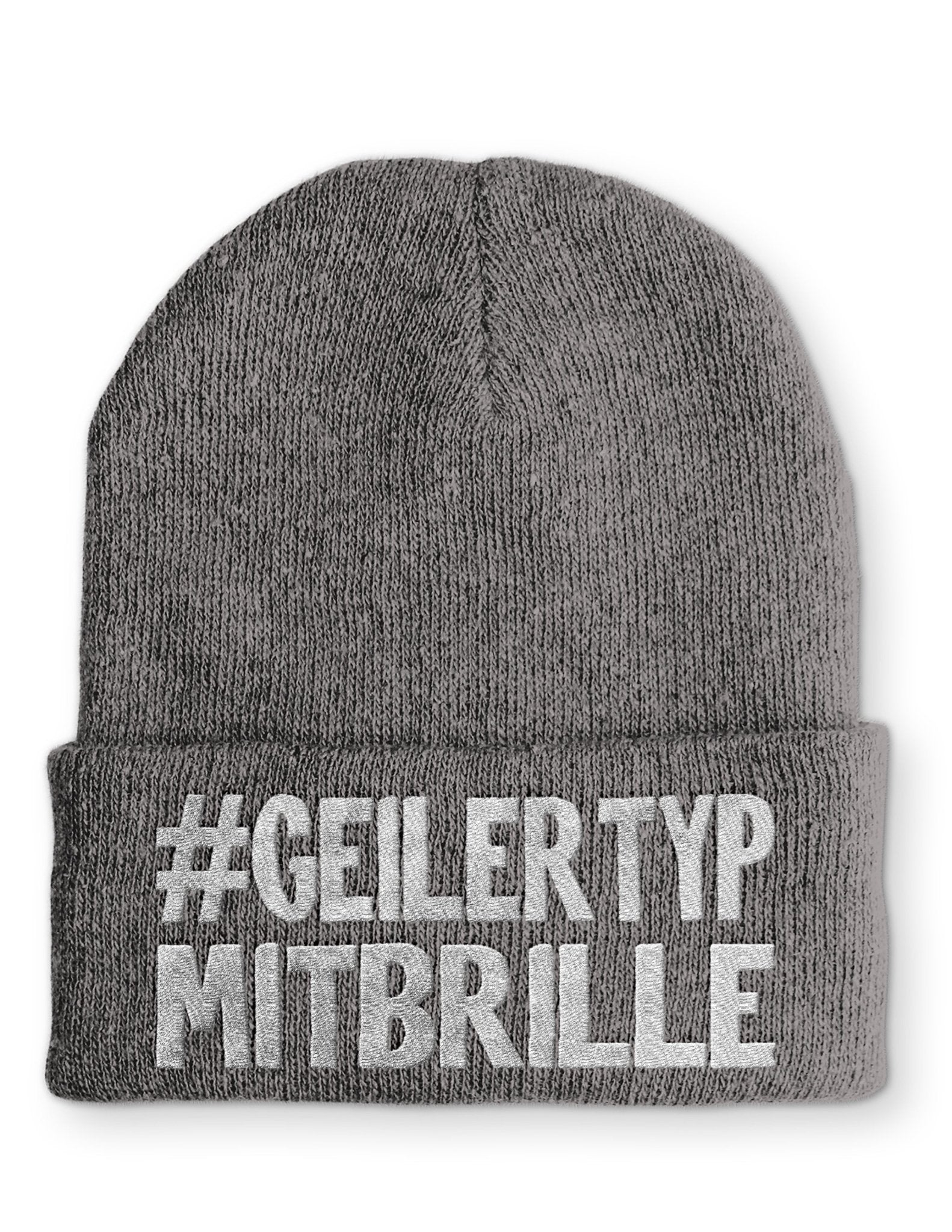 Geiler Typ mit Brille Beanie Mütze mit Spruch - tshirtladen - Mütze