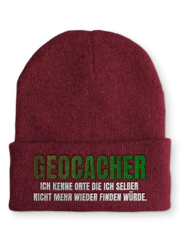 Geocacher Ich kenne Orte die ich selber nicht mehr wieder finden würde. Statement Beanie Mütze mit Spruch - tshirtladen - Mütze