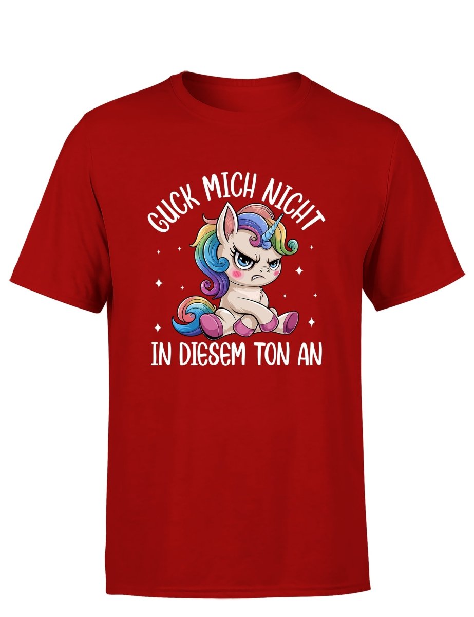 Guck mich nicht in diesem Ton an – Das freche Herren T-Shirt - Schwarzer - Kaffee