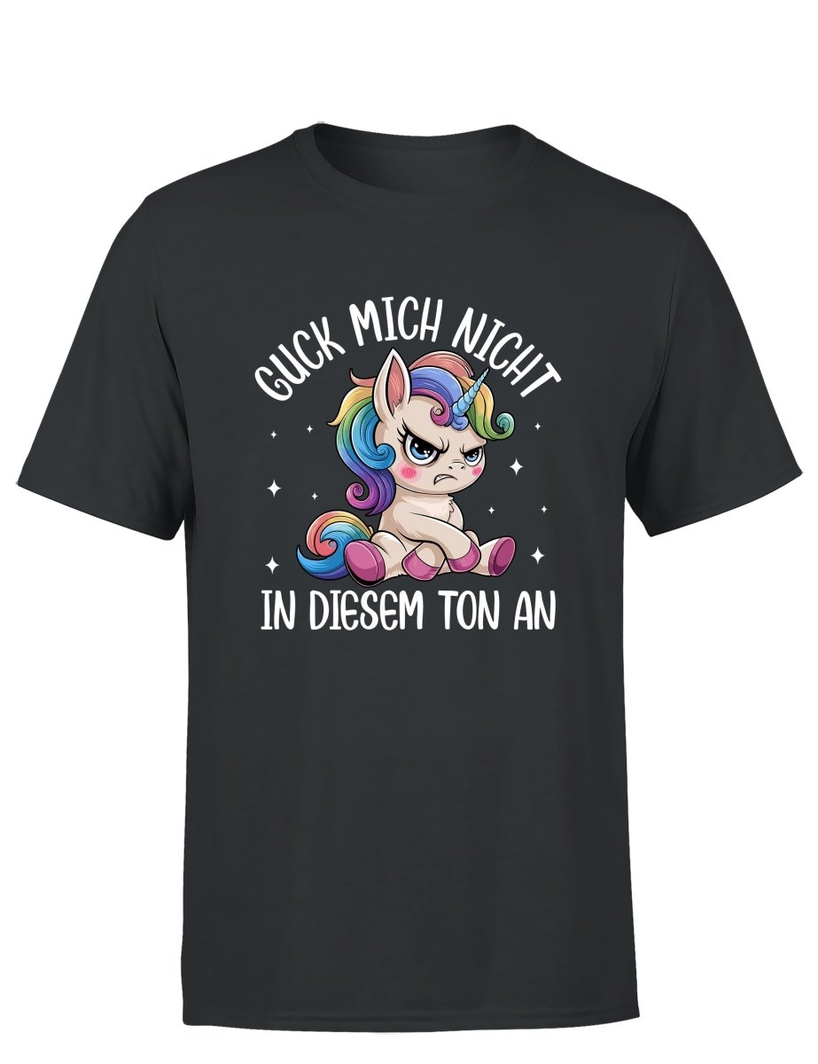 Guck mich nicht in diesem Ton an – Das freche Herren T-Shirt - Schwarzer - Kaffee