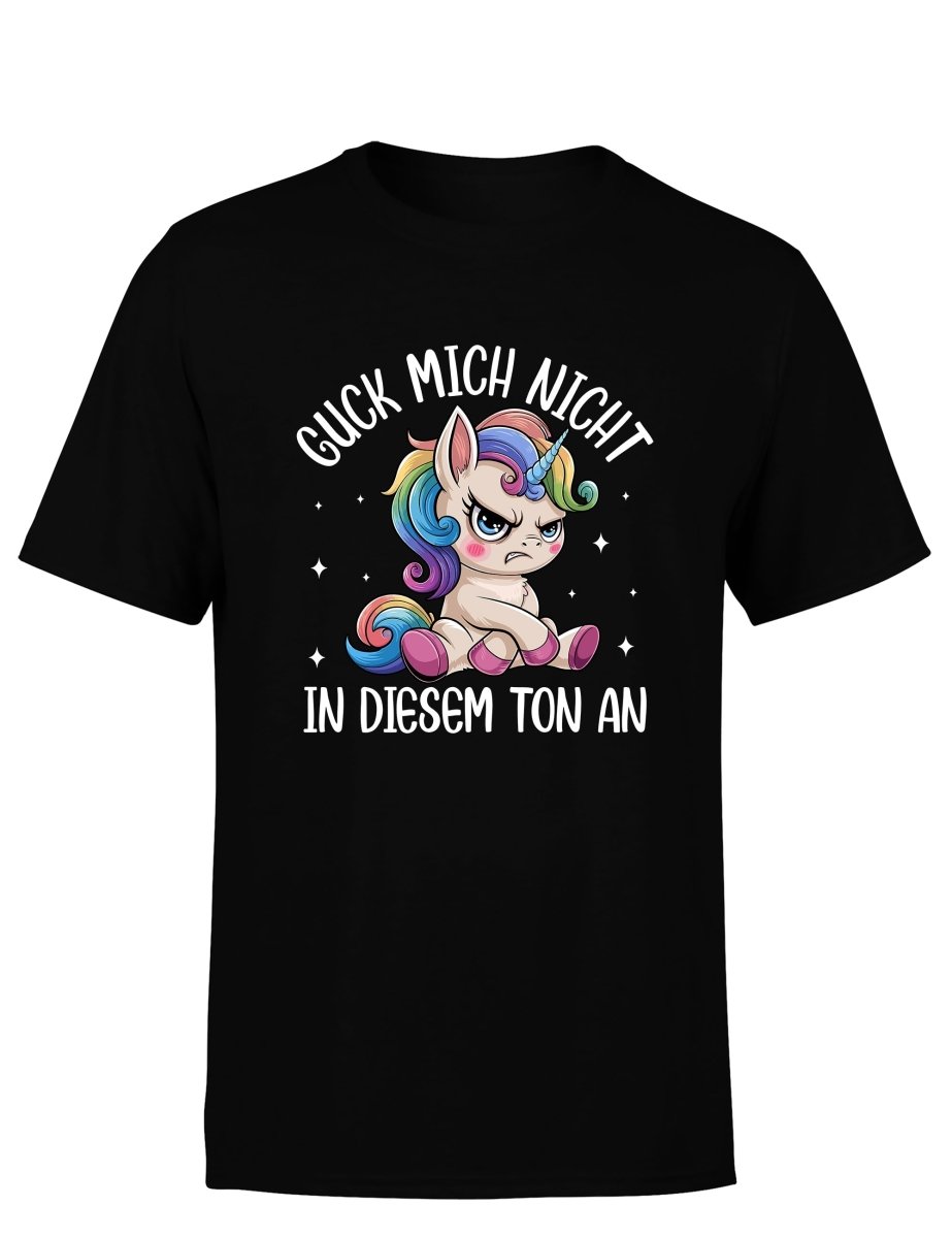 Guck mich nicht in diesem Ton an – Das freche Herren T-Shirt - Schwarzer - Kaffee