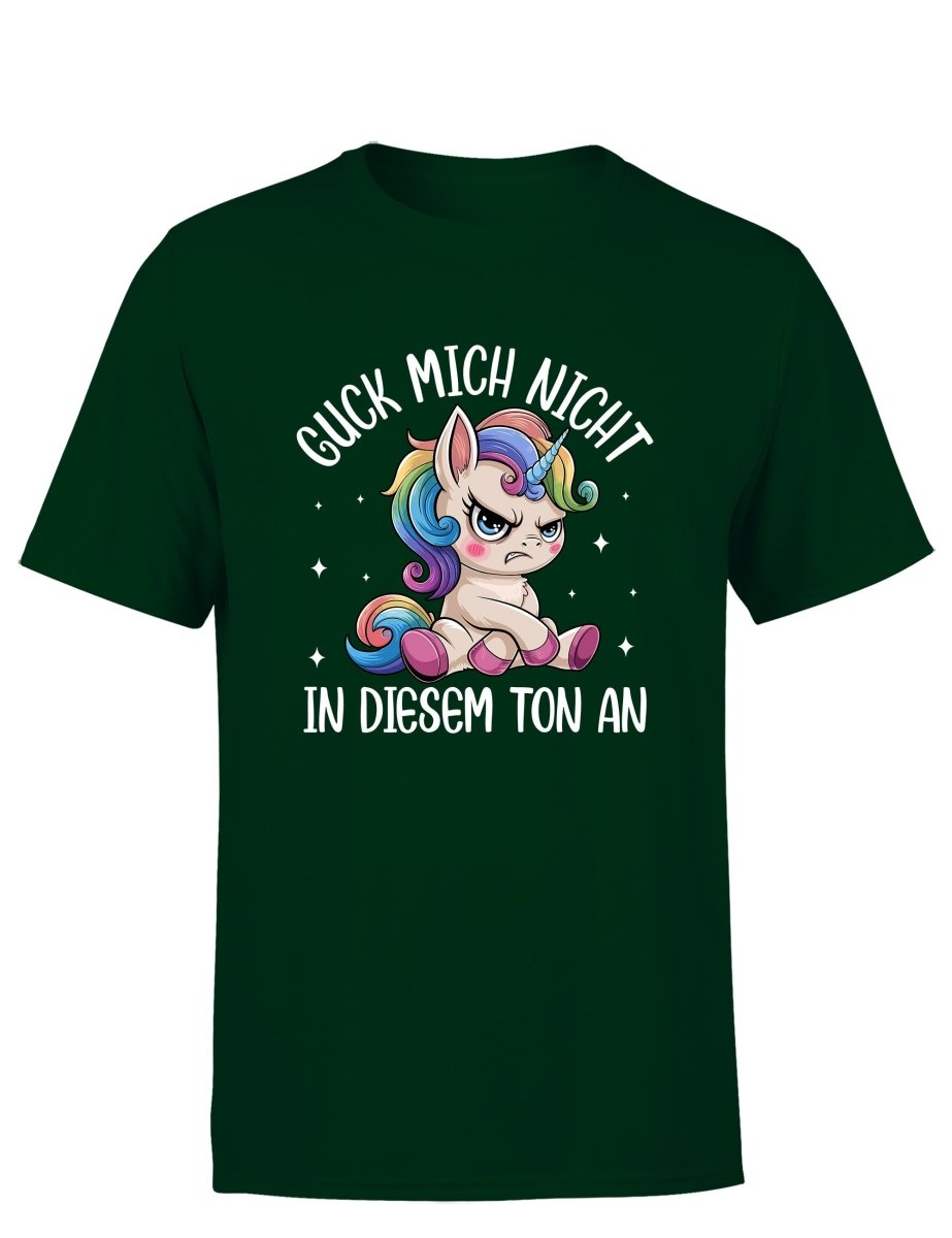 Guck mich nicht in diesem Ton an – Das freche Herren T-Shirt - Schwarzer - Kaffee