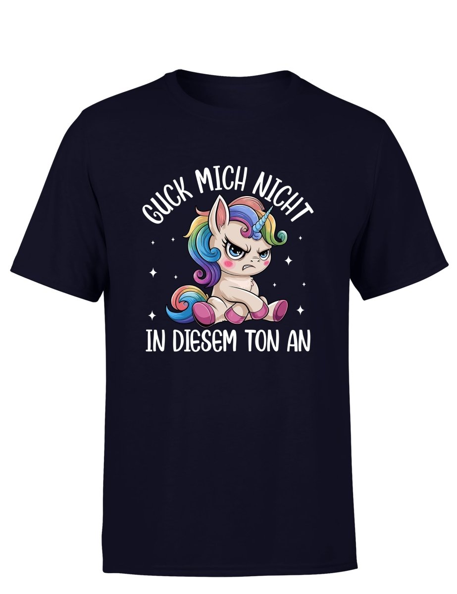 Guck mich nicht in diesem Ton an – Das freche Herren T-Shirt - Schwarzer - Kaffee