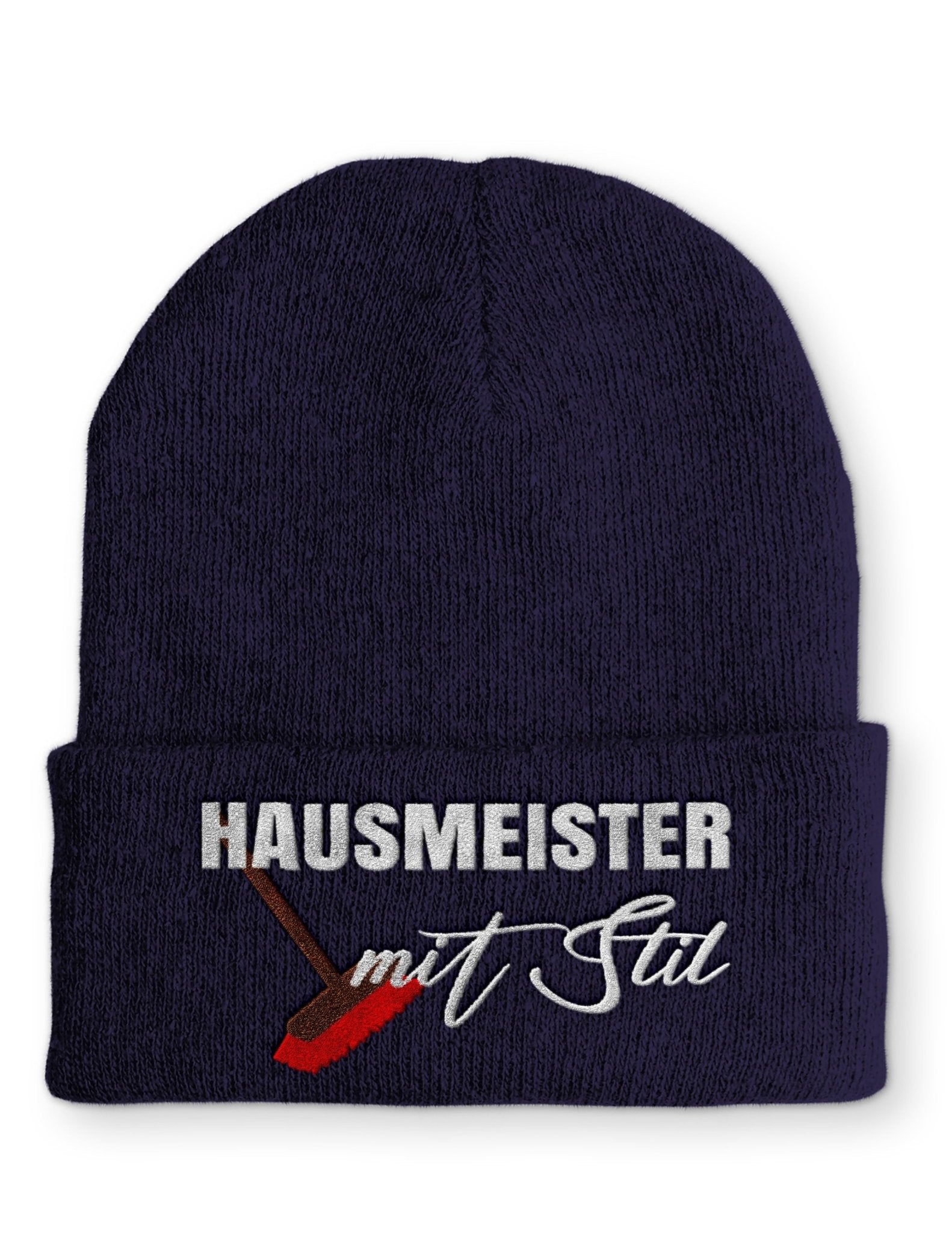 Hausmeister mit Stil Beanie Mütze mit Spruch - tshirtladen - Mütze