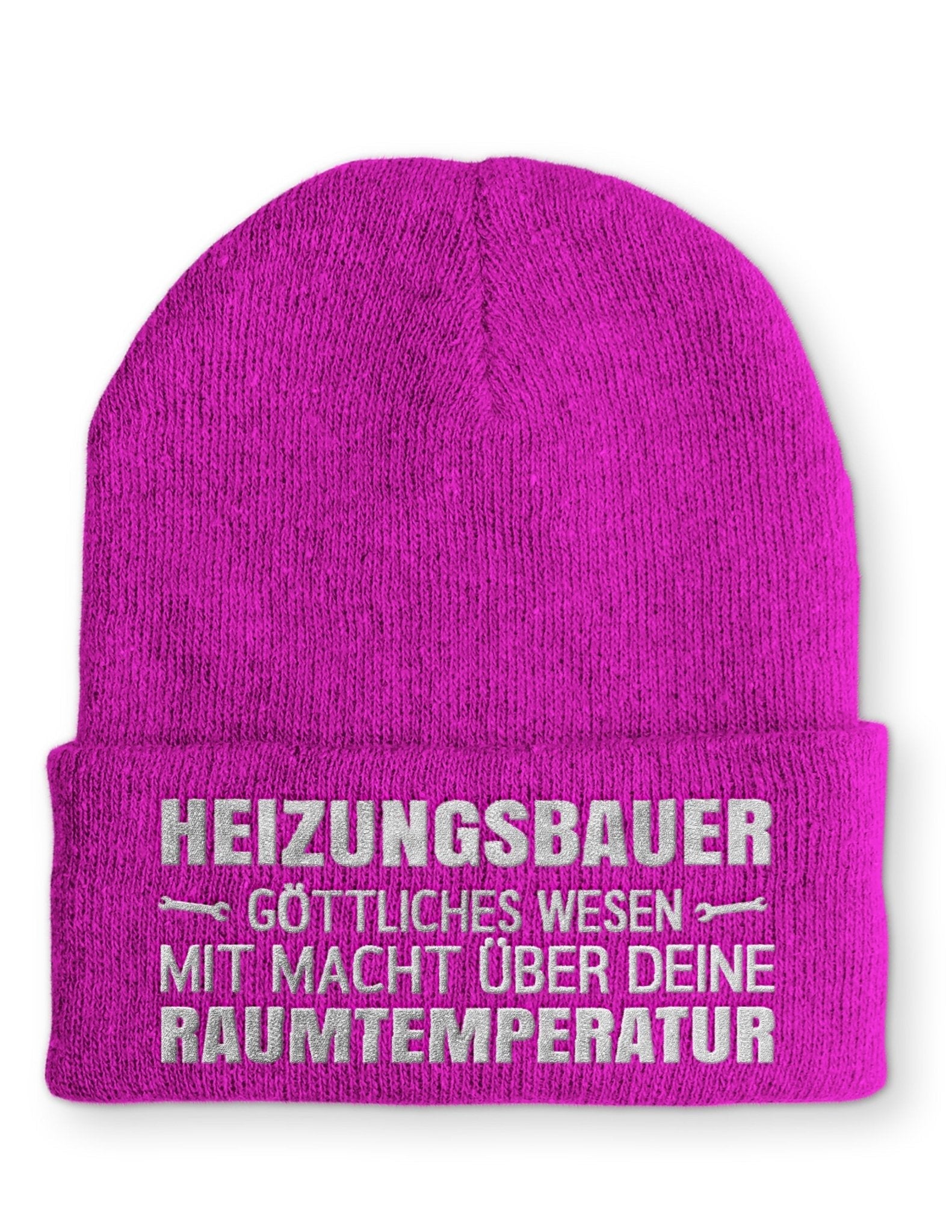 Heizungsbauer Beanie Mütze mit Spruch - tshirtladen - Mütze