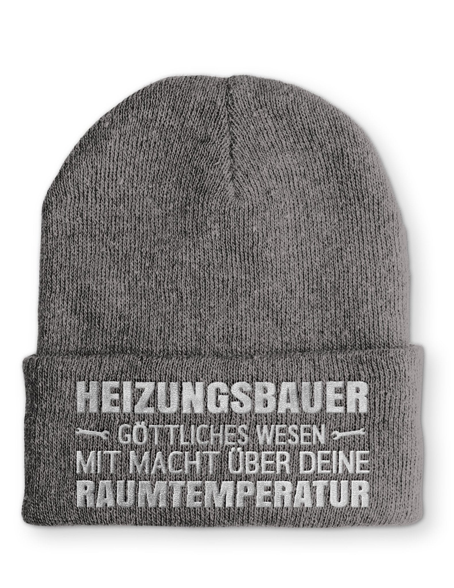 Heizungsbauer Beanie Mütze mit Spruch - tshirtladen - Mütze