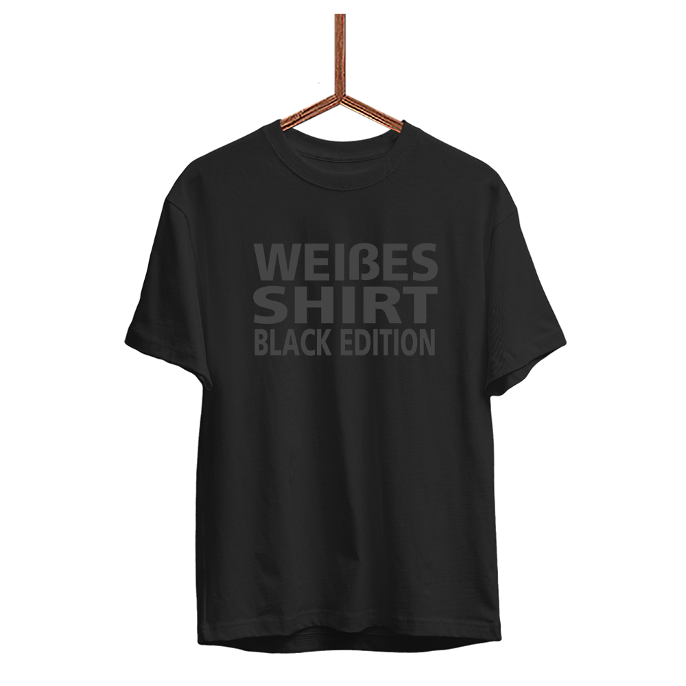 Herren T-Shirt Weißes Shirt Black Edition