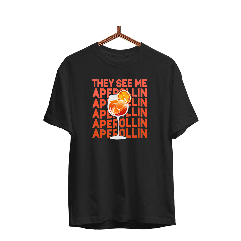 Herren T-Shirt They see me Aperollin