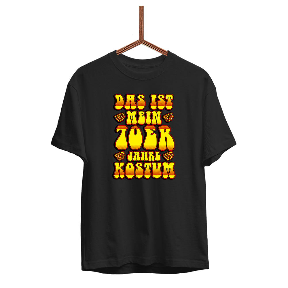 Herren T-Shirt 70 Jahre Kostüm - Schwarzer - Kaffee