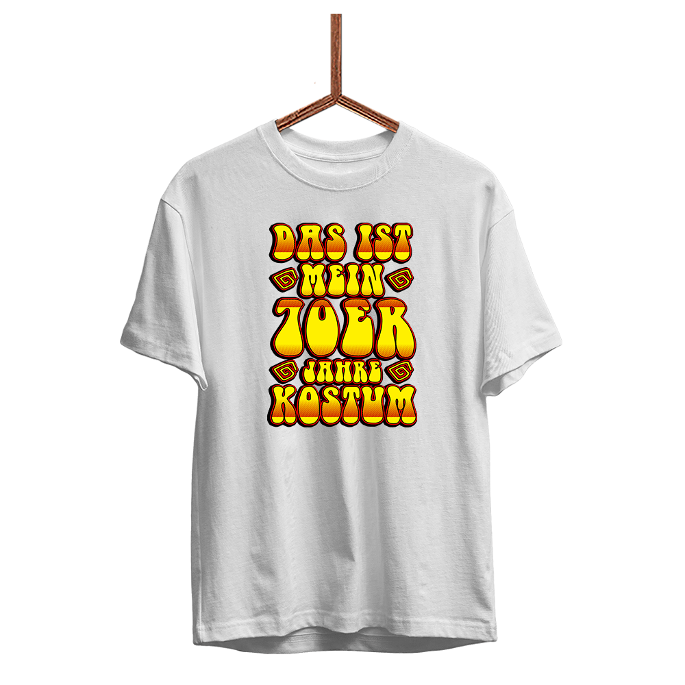 Herren T-Shirt 70 Jahre Kostüm - Schwarzer - Kaffee