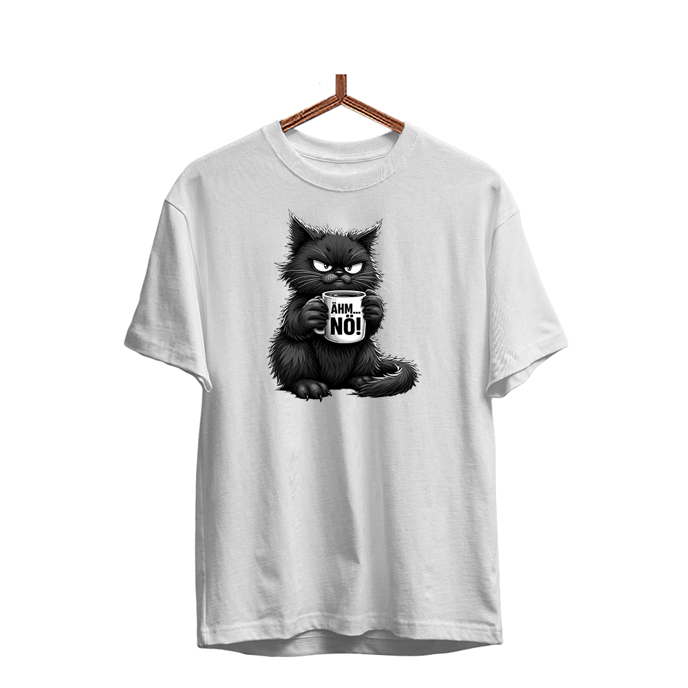 Herren T-Shirt Ähm... Nö - Schwarzer - Kaffee