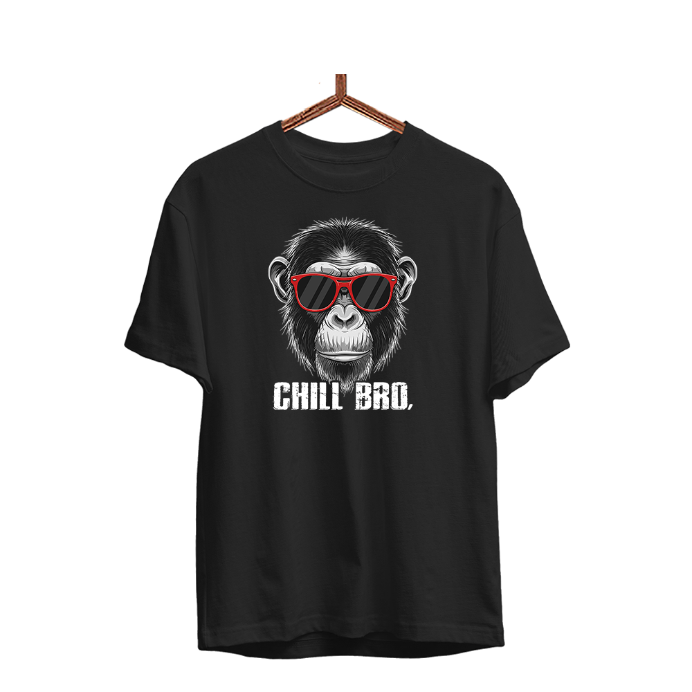 Herren T-Shirt Chill Bro - Schwarzer - Kaffee