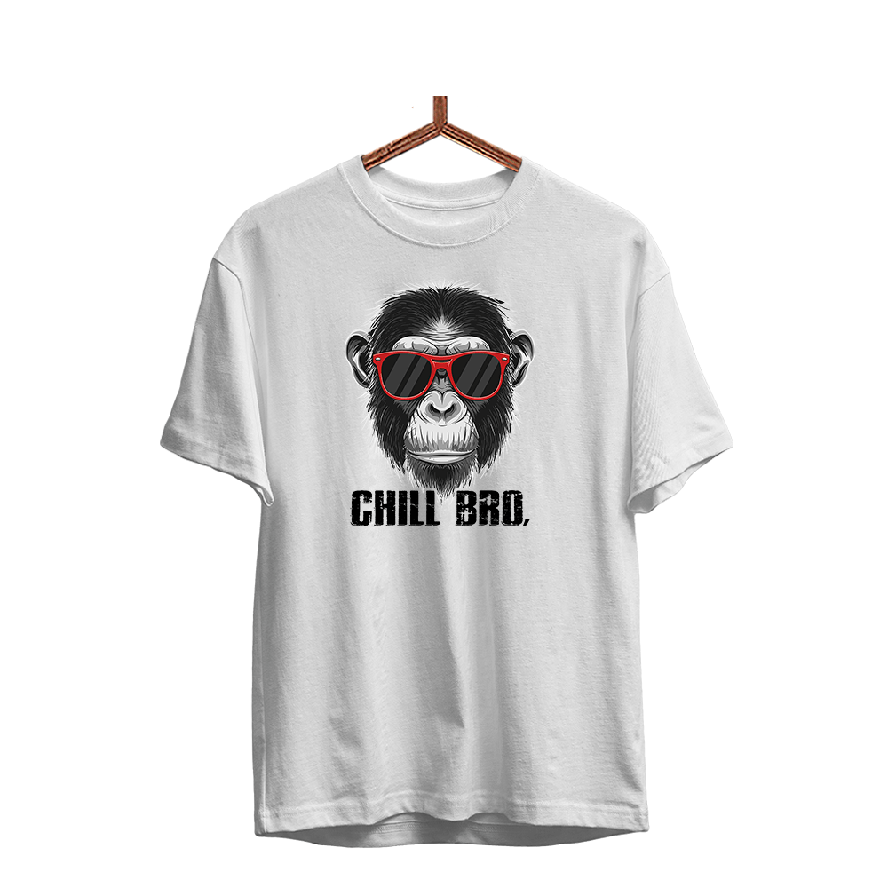 Herren T-Shirt Chill Bro - Schwarzer - Kaffee