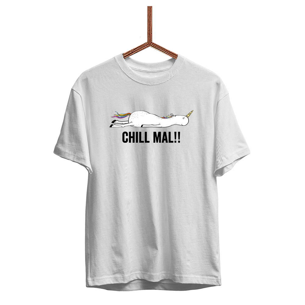 Herren T-Shirt Chill mal - Schwarzer - Kaffee