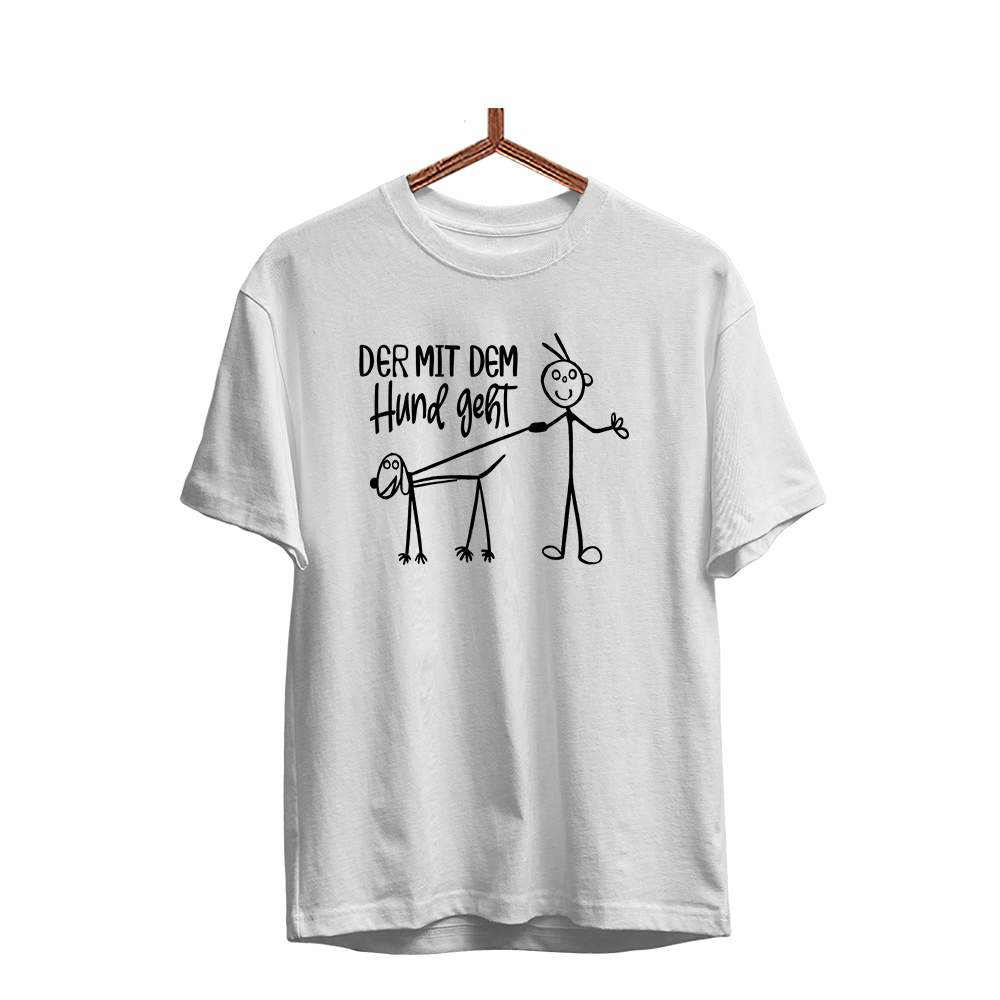 Herren T-Shirt Der mit dem Hund geht - Schwarzer - Kaffee