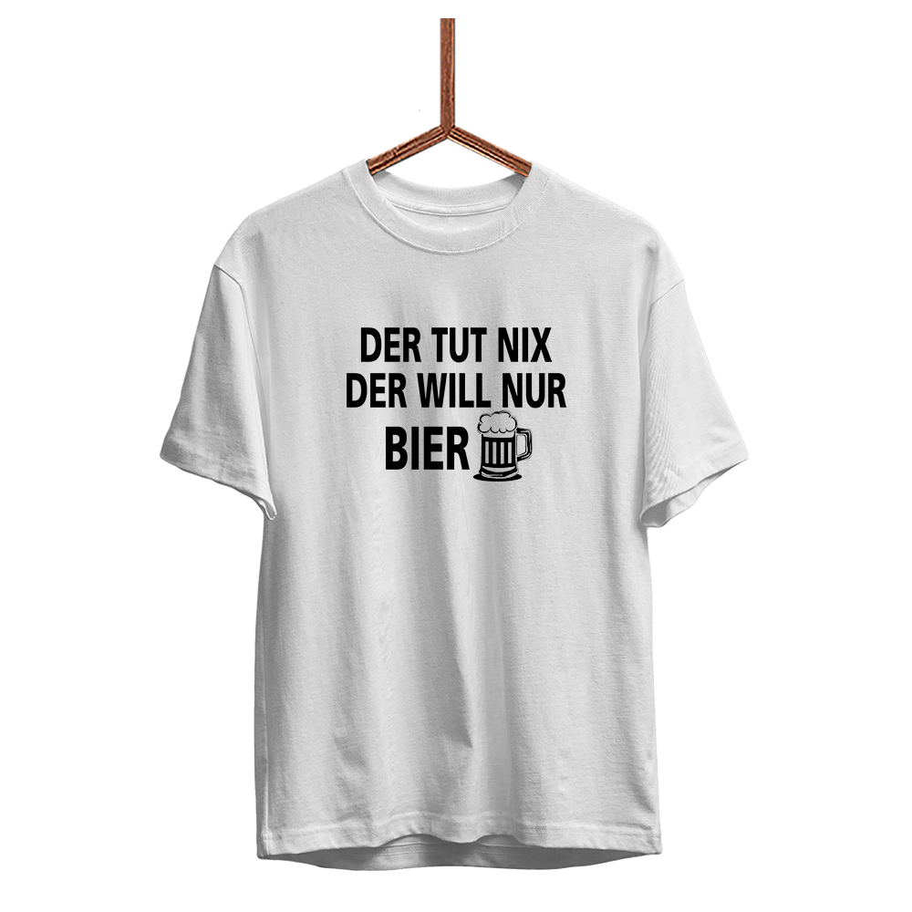 Herren T-Shirt Der tut nix der will nur Bier - Schwarzer - Kaffee