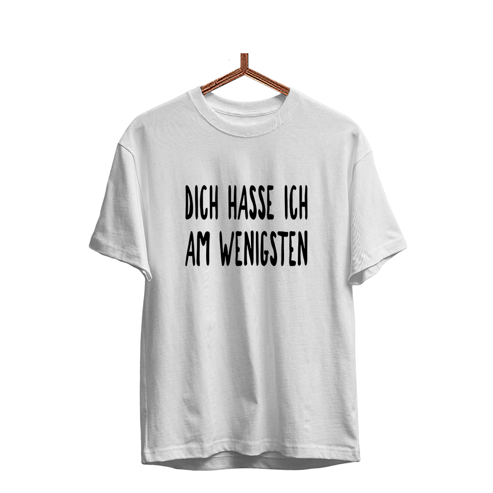 Herren T-Shirt Dich hasse ich am wenigsten - Schwarzer - Kaffee