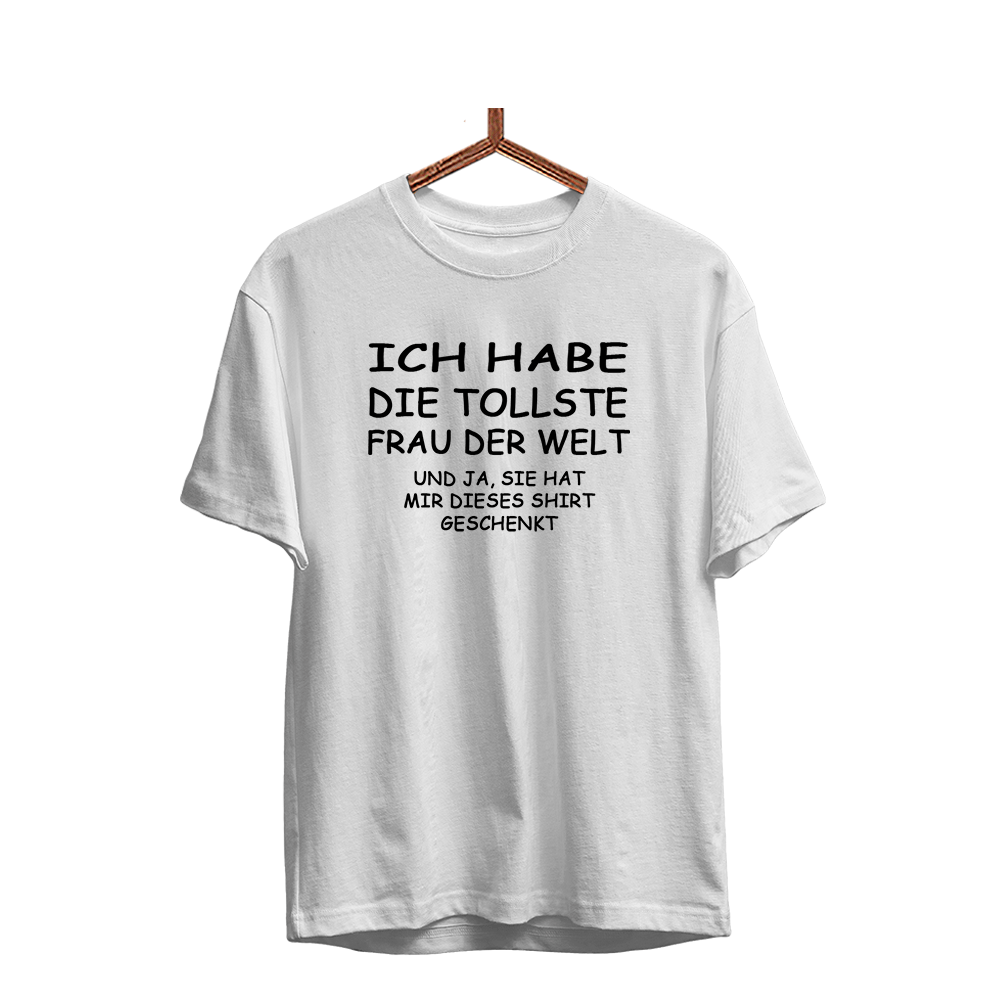 Herren T-Shirt Die tollste Frau der Welt - Schwarzer - Kaffee
