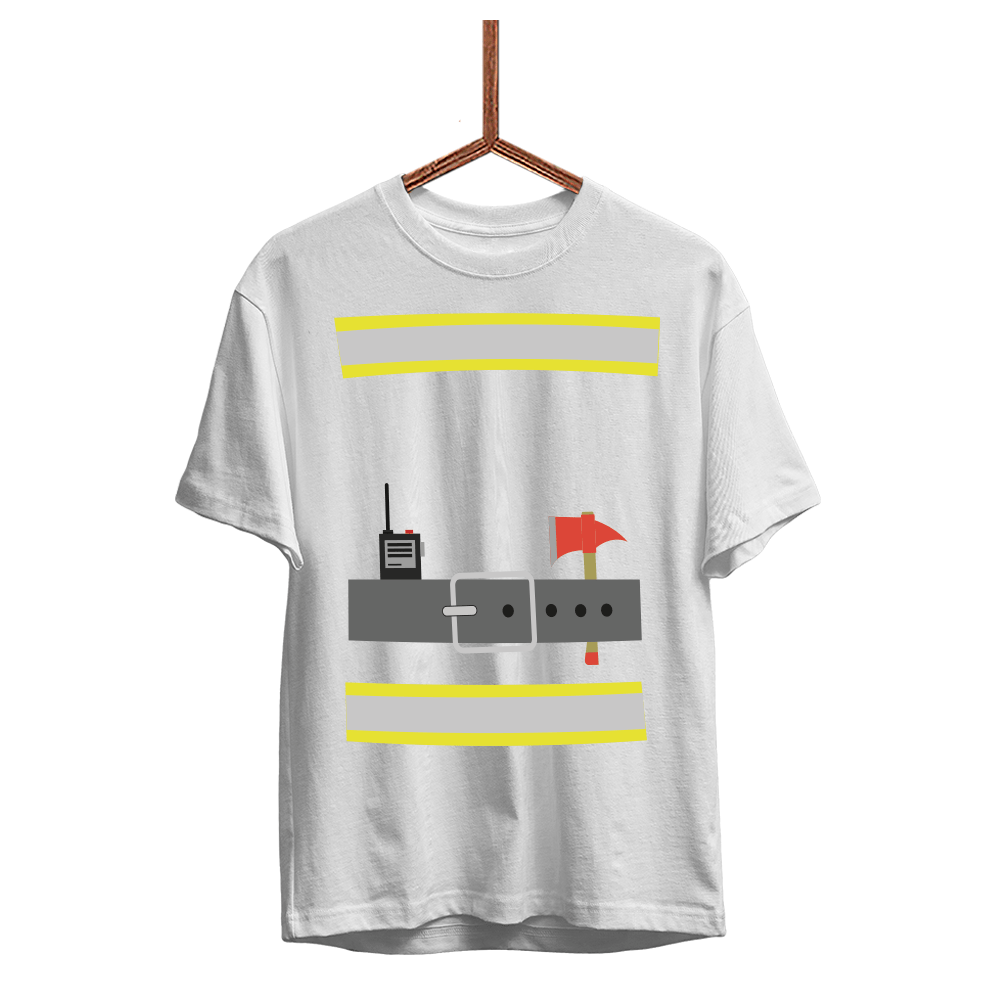 Herren T-Shirt Feuerwehrmann - Schwarzer - Kaffee