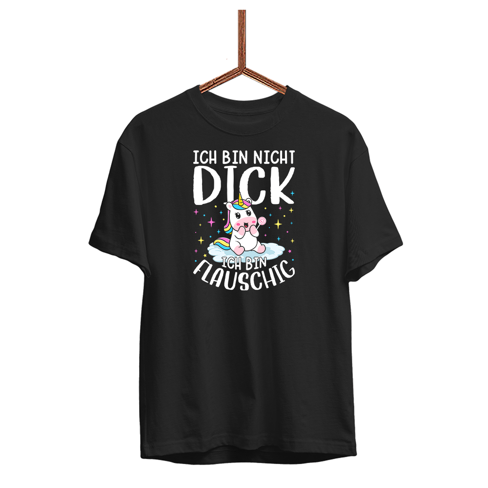 Herren T-Shirt Ich bin nicht dick, ich bin flauschig - Schwarzer - Kaffee