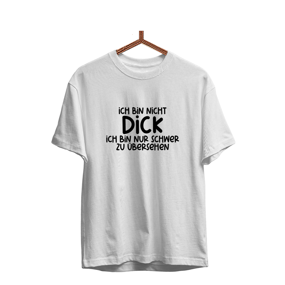 Herren T-Shirt Ich bin nicht dick ich bin nur schwer zu übersehen - Schwarzer - Kaffee