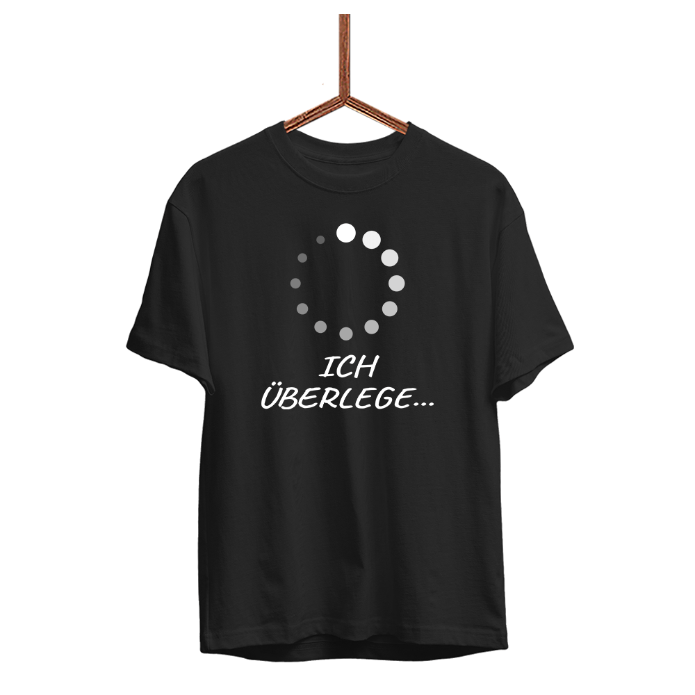 Herren T-Shirt Ich überlege - Schwarzer - Kaffee