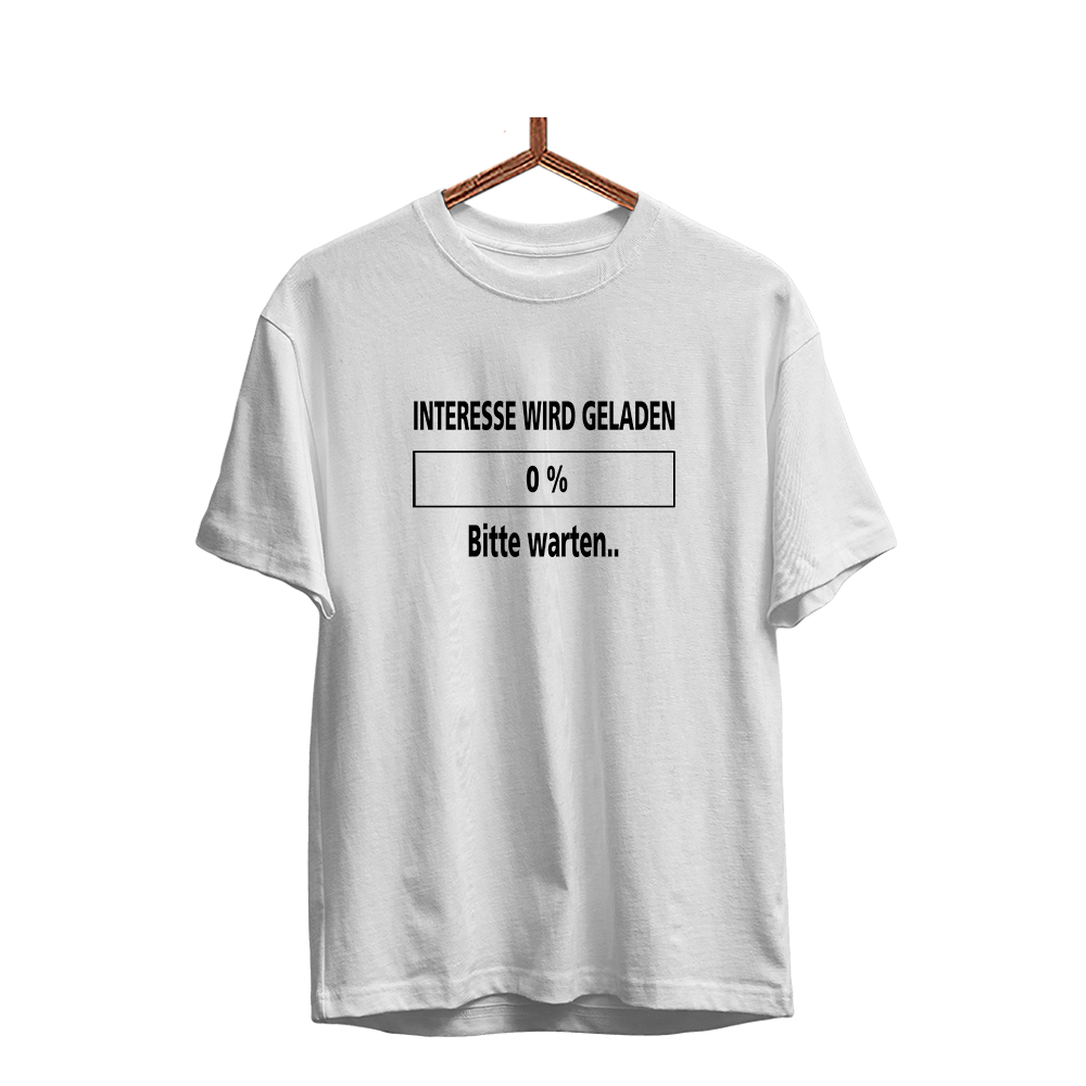 Herren T-Shirt Interesse wird geladen bitte warten - Schwarzer - Kaffee