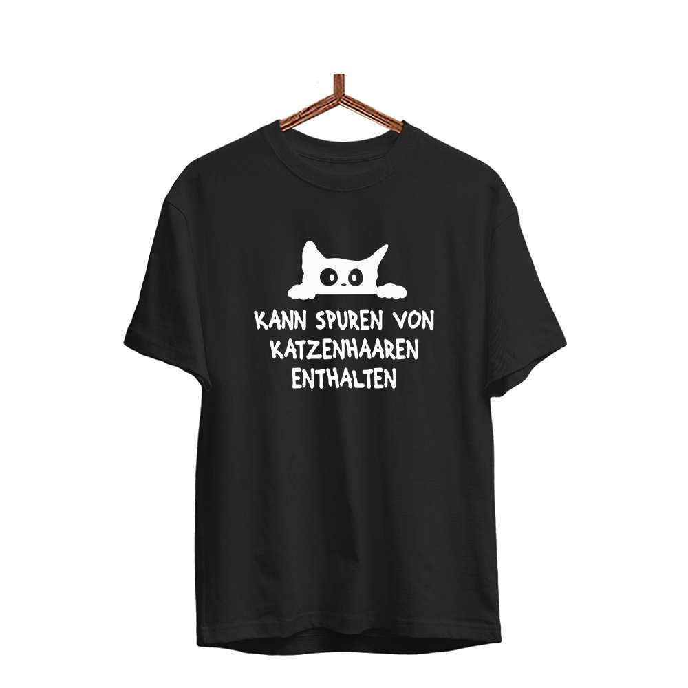 Herren T-Shirt Kann spuren von Katzenhaaren enthalten - Schwarzer - Kaffee