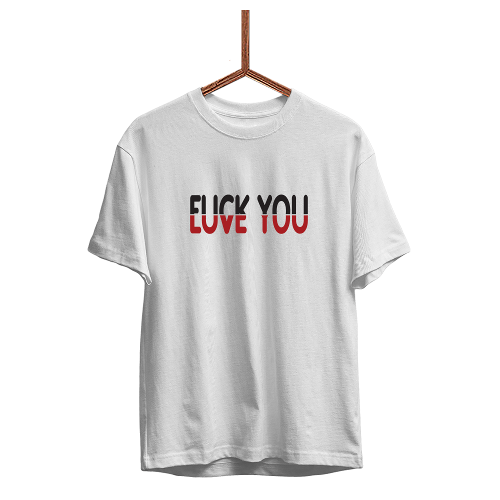 Herren T-Shirt Love you - Schwarzer - Kaffee