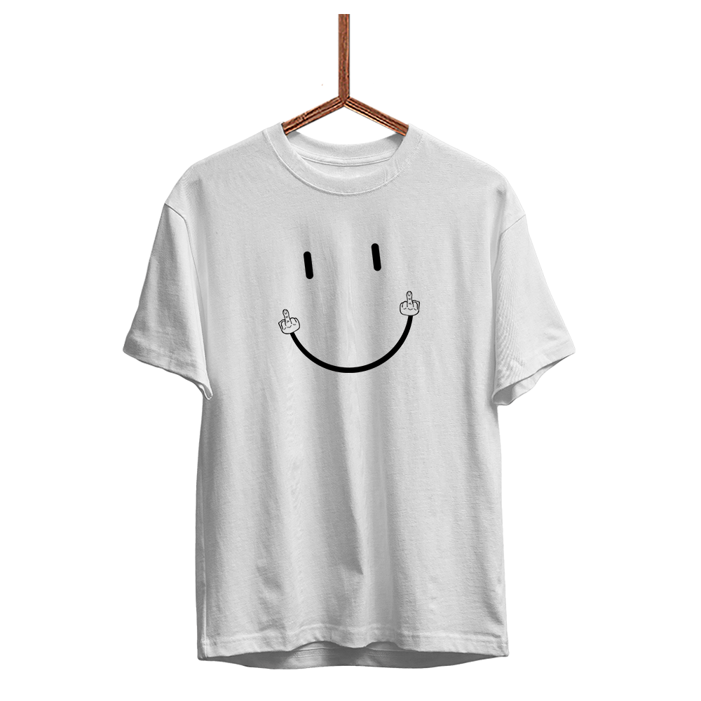 Herren T-Shirt Smile - Schwarzer - Kaffee