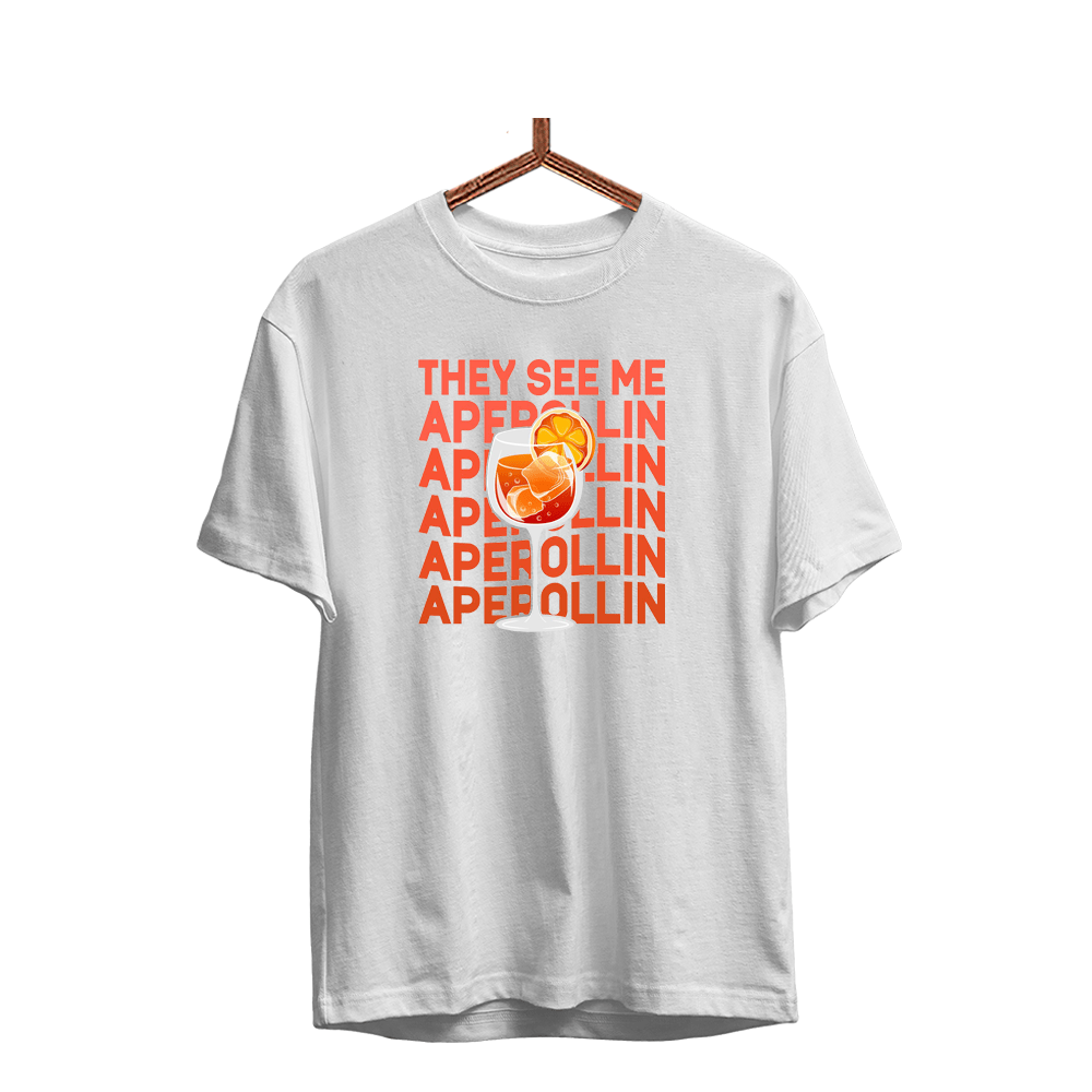 Herren T-Shirt They see me Aperollin - Schwarzer - Kaffee