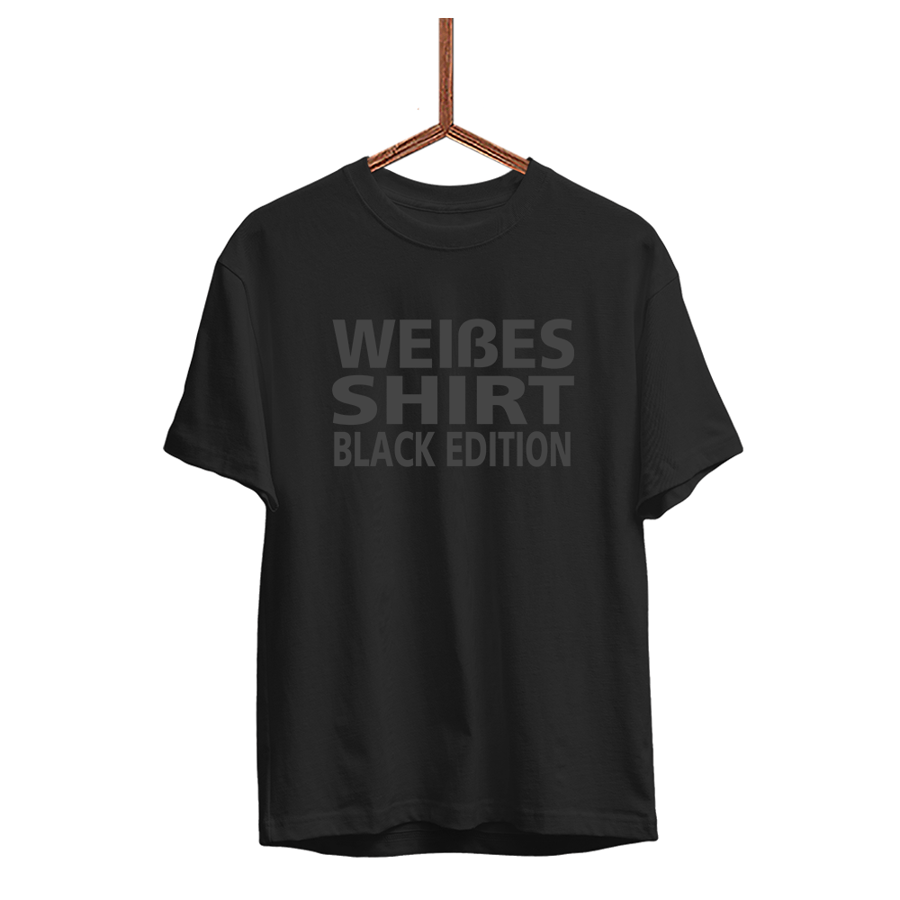 Herren T-Shirt Weißes Shirt Black Edition - Schwarzer - Kaffee