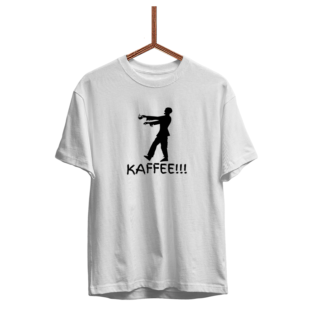 Herren T-Shirt Zombie Kaffee - Schwarzer - Kaffee