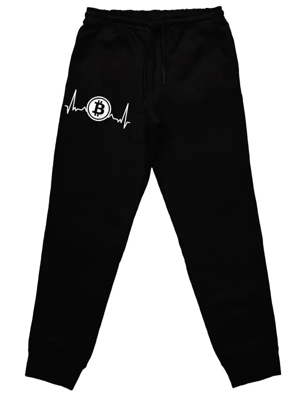 Herzschlag Bitcoin Jogginghose mit lustigem Spruch - tshirtladen -