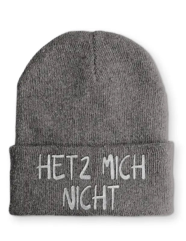 Hetz mich nicht Statement Beanie Mütze mit Spruch - tshirtladen - Mütze