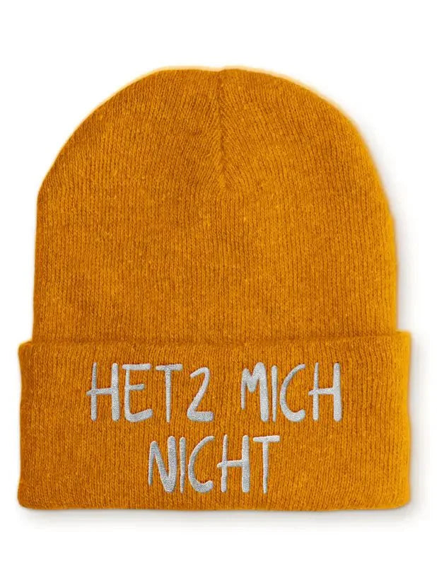Hetz mich nicht Statement Beanie Mütze mit Spruch - tshirtladen - Mütze