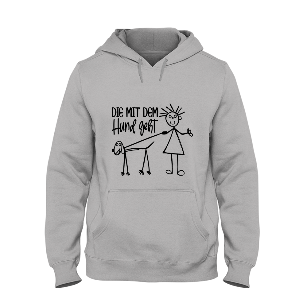 Hoodie Die mit dem Hund geht - Schwarzer - Kaffee