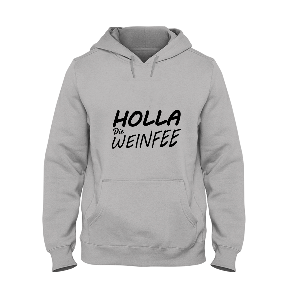 Hoodie Holla Die Weinfee - Schwarzer - Kaffee