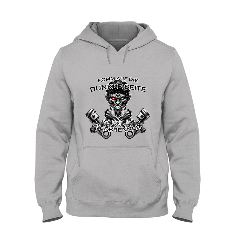 Hoodie Komm auf die dunkle Seite. Wir fahren Verbrenner - Schwarzer - Kaffee