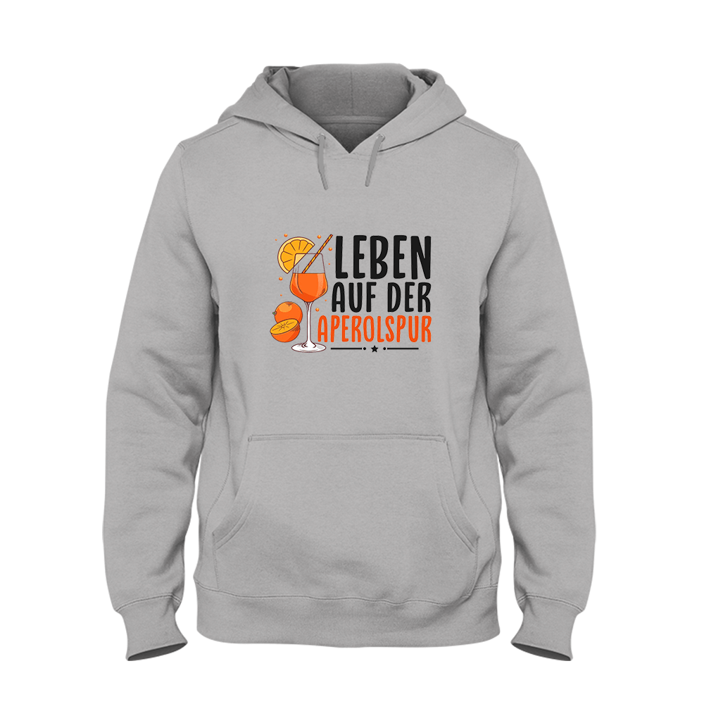 Hoodie Leben auf der Aperolspur - Schwarzer - Kaffee