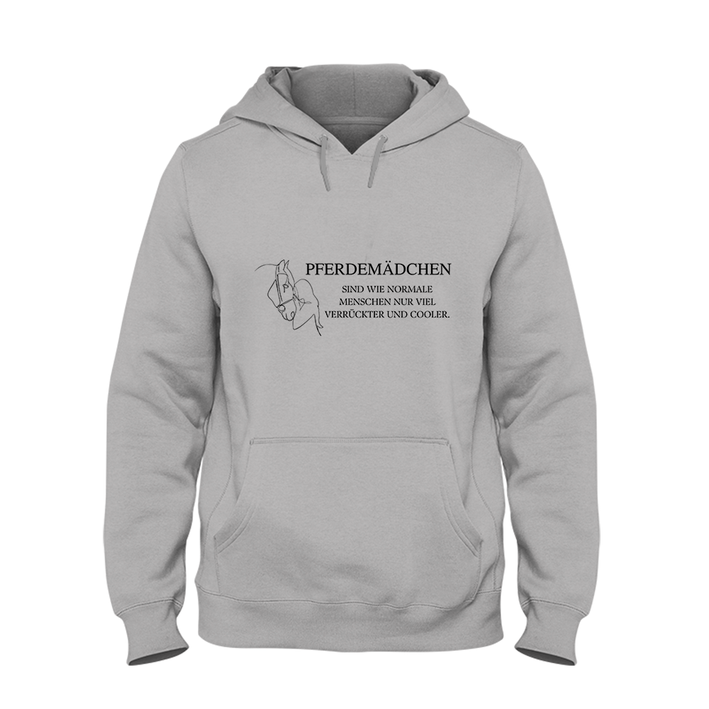 Hoodie Pferdemädchen sind wie normale menschen nur viel Verrückter - Schwarzer - Kaffee