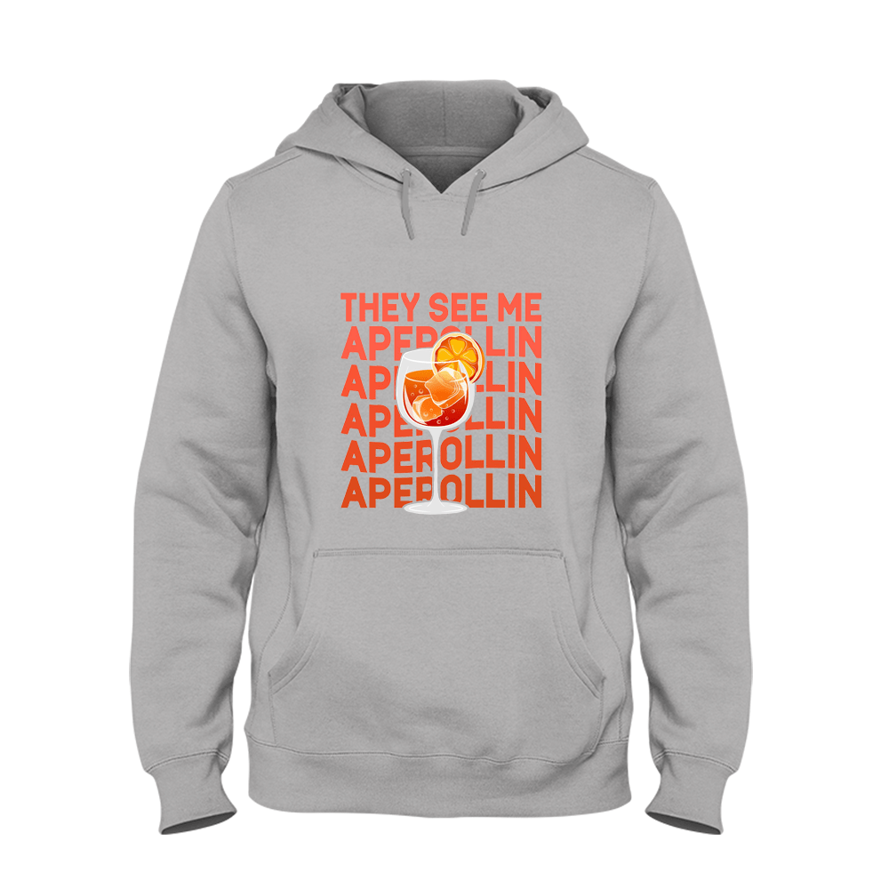 Hoodie They see me Aperollin - Schwarzer - Kaffee