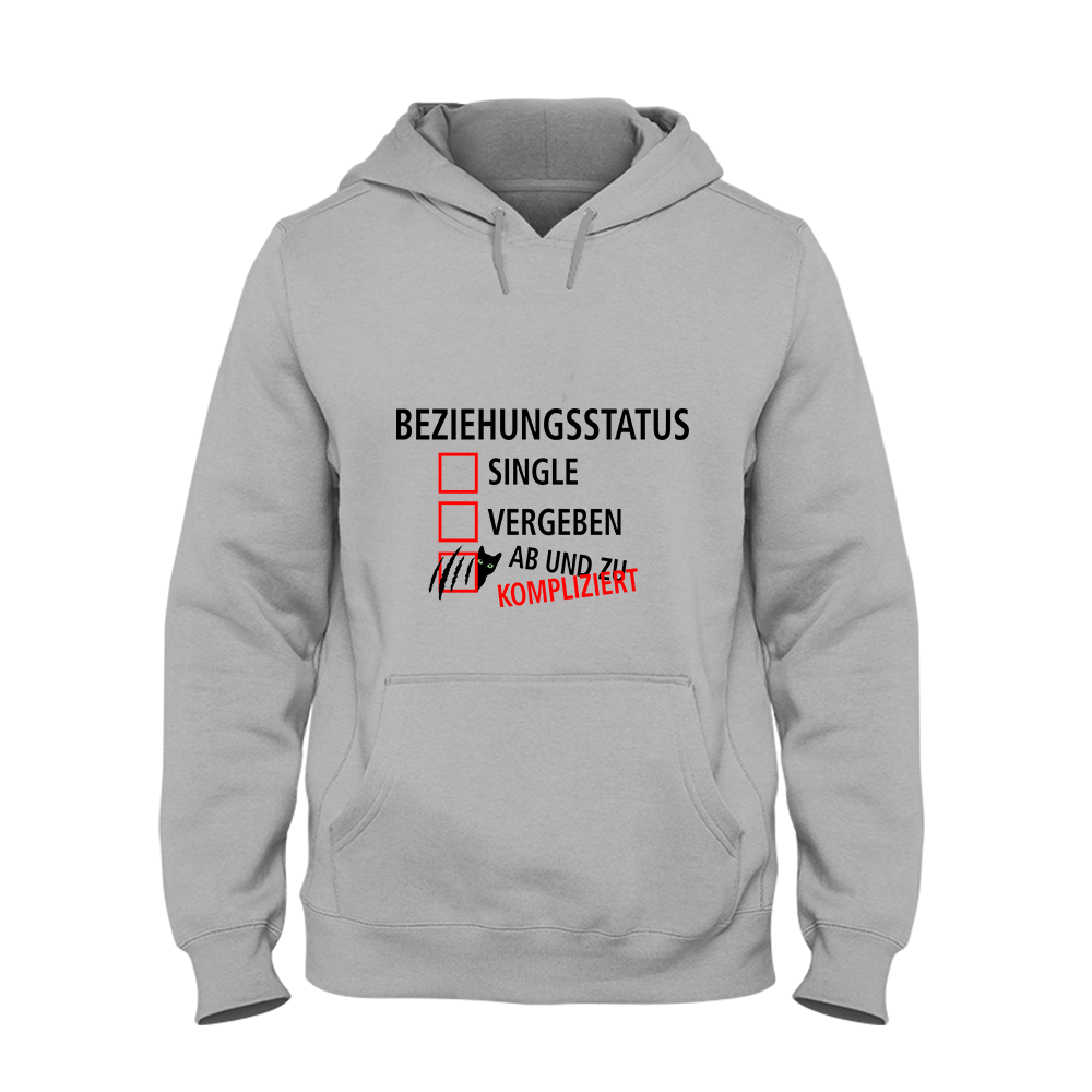 Hoodie Unisex Beziehungsstatus kompliziert - Schwarzer - Kaffee