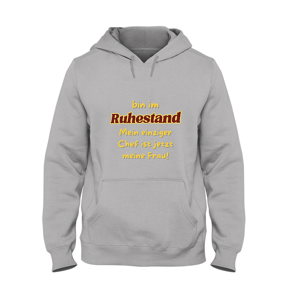 Hoodie Unisex Bin im Ruhestand mein einziger Chef ist jetzt meine Frau! - Schwarzer - Kaffee
