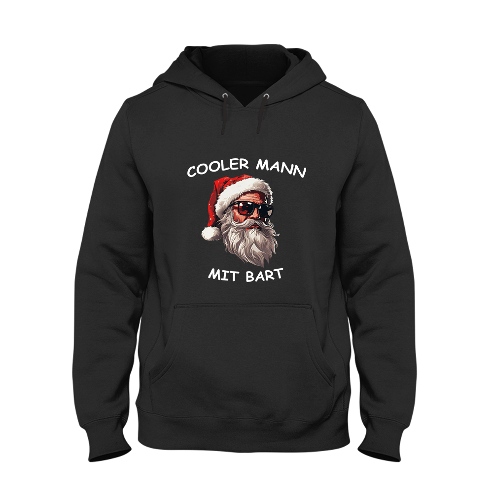 Hoodie Unisex Cooler Mann mit Bart - Schwarzer - Kaffee