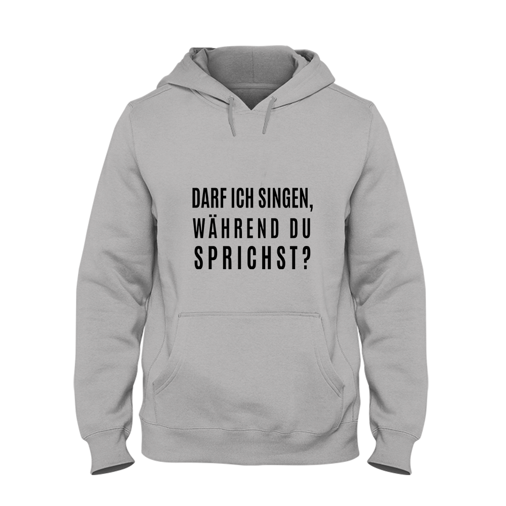 Hoodie Unisex darf ich singen, während du sprichst? - Schwarzer - Kaffee